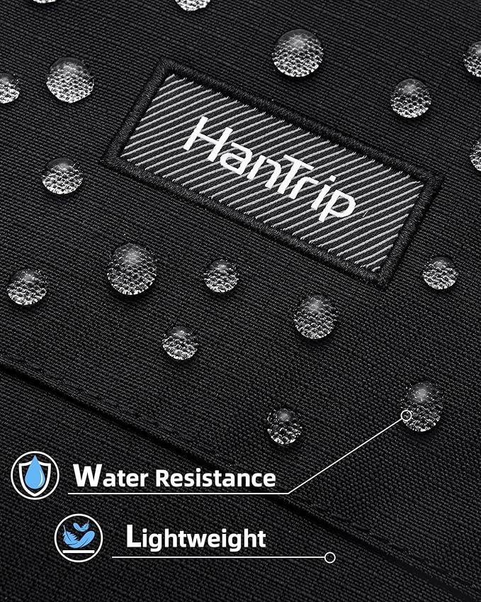 Travel Laptop Backpack Carry On, 18 Inch Large Work Backpack School Book Bags, Light Water Resistant Backpacks for Women Men with Luggage Strap Water Bottle Pocket Chest Strap, Black