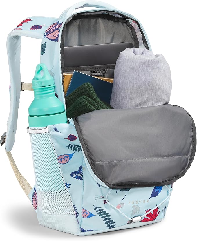 The North Face Women's Jester Everyday Laptop Backpack, Icecap Blue Fall Wanderer Print/Icecap Blue/Gravel, One Size