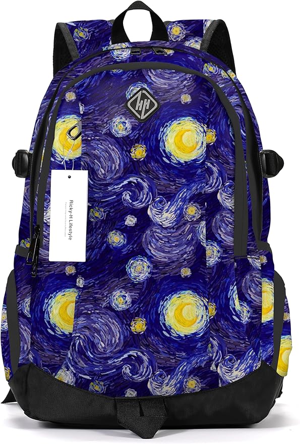 rickyh style School Backpack Travel Bag for Men & Women Lightweight College Back Pack with Laptop Compartmen