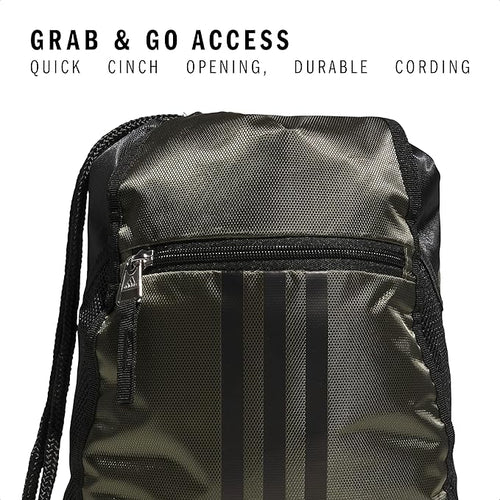 adidas Alliance Sackpack – Drawstring Backpack for Sports, Small Gym Bag