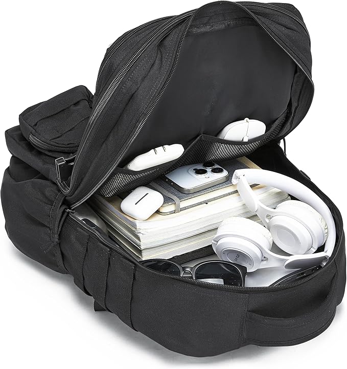 Wotony Tactical Backpack - Military waterproof backpack with multiple pockets and tactical gear for the outdoors (Green Leaf, 35L)