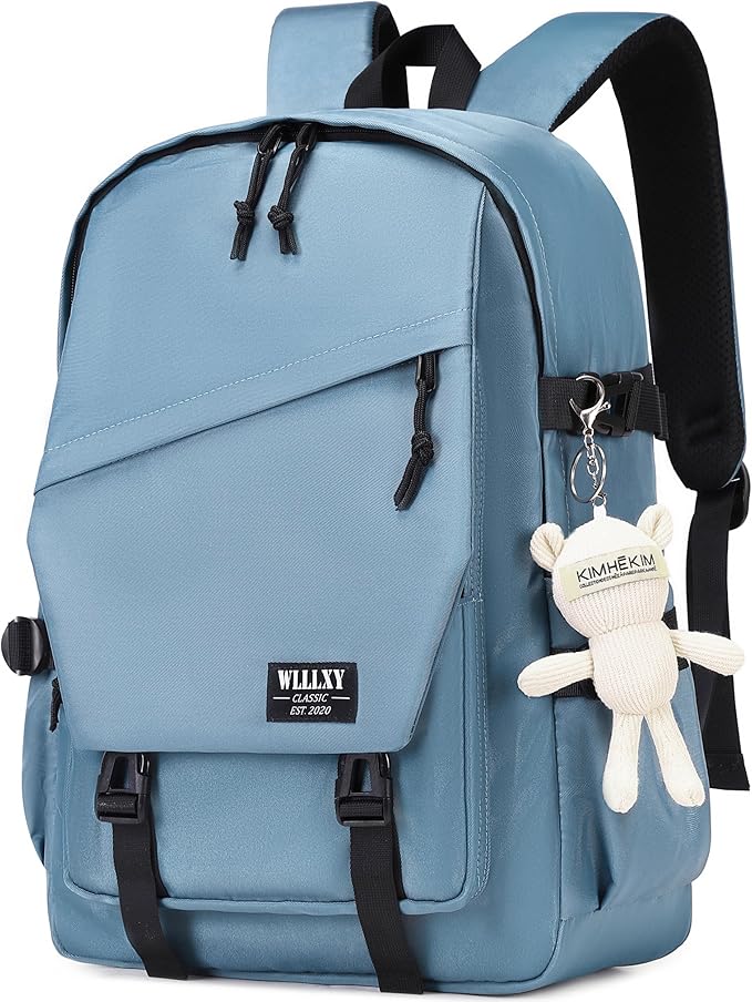 Hidds College Laptop Backpack for Men Women 15.6 Elementary Middle High School Book Bag For Teens Girls Boys Anti Theft Travel Backpacks Waterproof Casual Daypack Large Student Bookbags（Blue Dusk-M）
