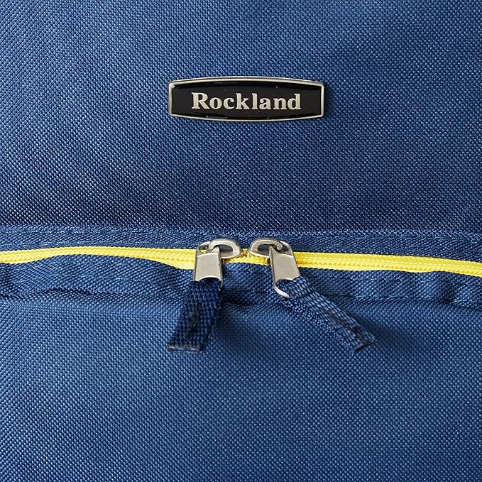 Rockland Double Handle Rolling Backpack, Navy, 17"