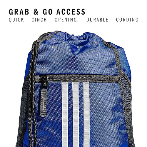 adidas Alliance Sackpack – Drawstring Backpack for Sports, Small Gym Bag